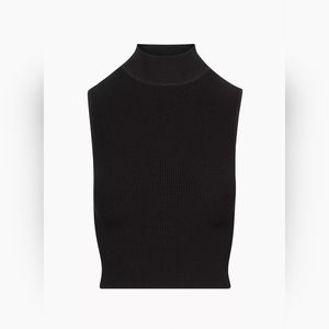 Aritzia Babaton Sculpt Knit Mockneck Tank Black NWT